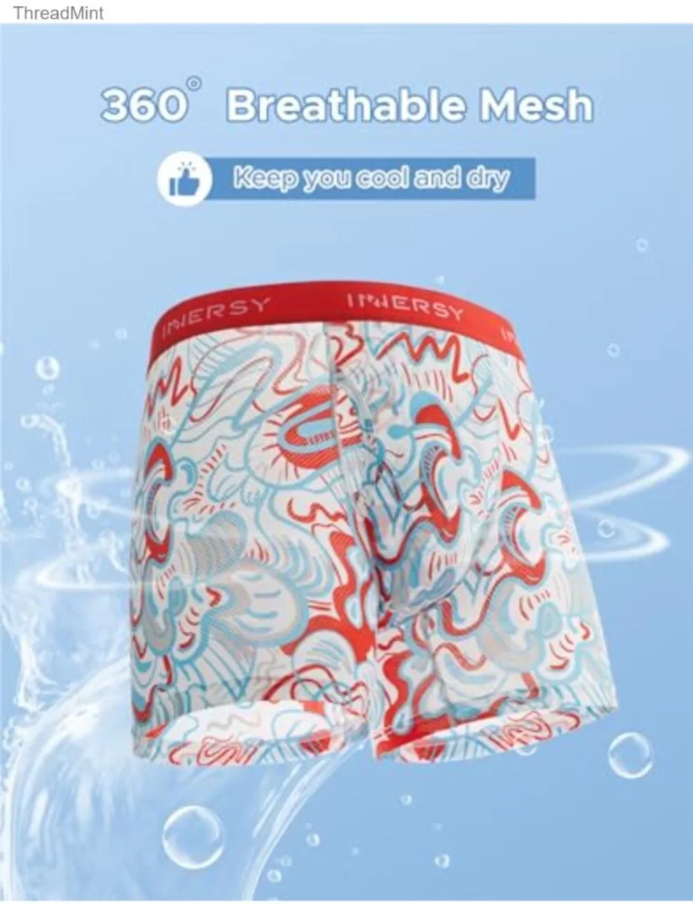INNERSY Men's Mesh Boxer Briefs Moisture Wicking Breathable 4-Pack